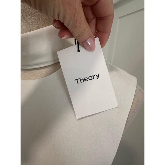 NWT Theory U5T Classic White Admiral Crepe Dress Size 6 - Picture 5 of 8